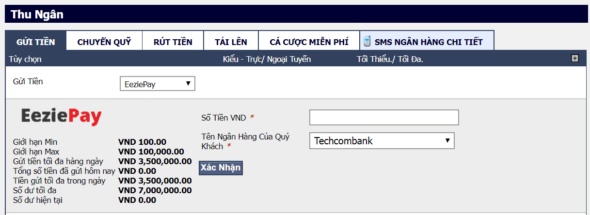 Nạp tiền m88 kết quả