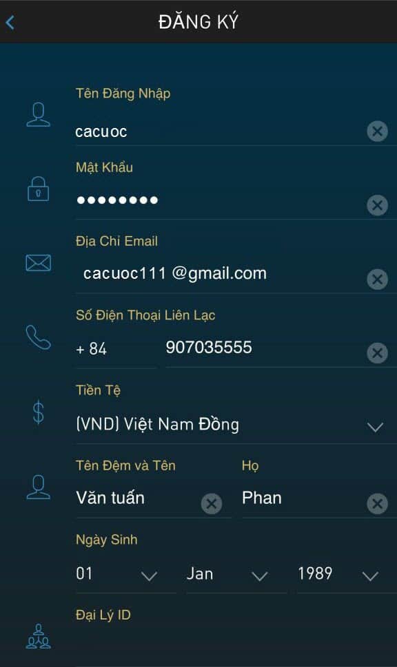 đăng ký tài khoản w88