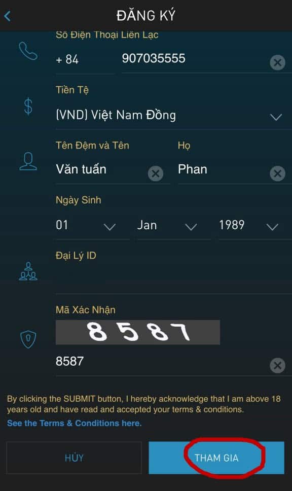 đăng ký w88 tài khoản cá cược