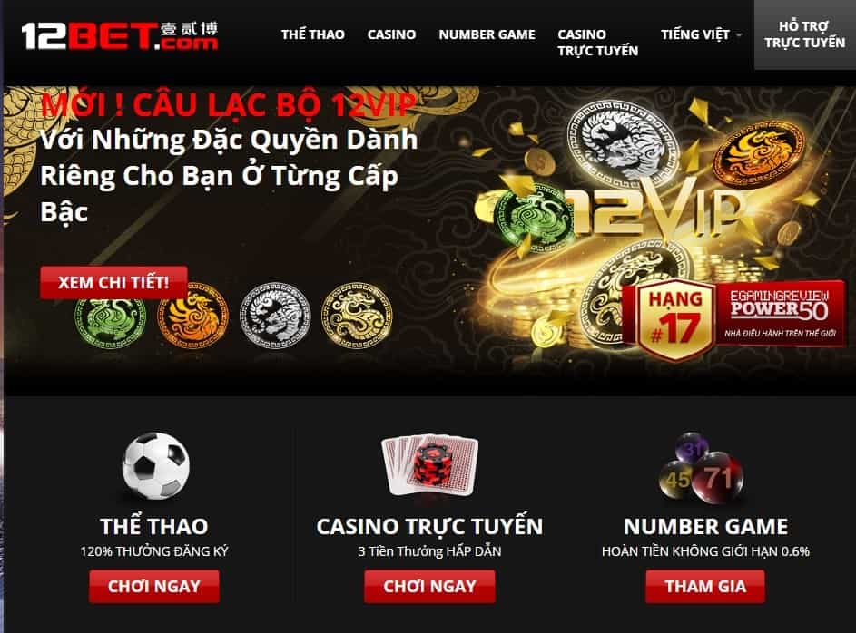 cách vào 12bet mới nhất